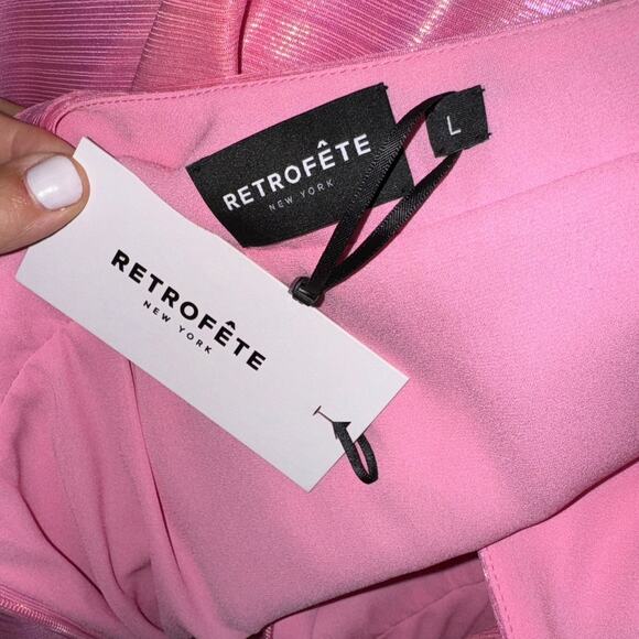 NEW NWT Retrofete Yesi Pink Maxi Dress Size Large - Picture 15 of 16